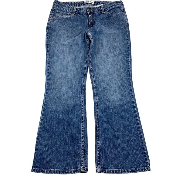 Levis Signature Women's Jeans 12 Short Bootcut Low Rise Blue Denim Cotton Spande - Picture 1 of 10